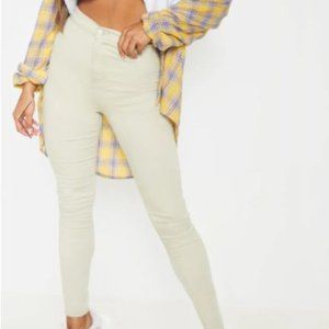 PrettyLittleThing Stone denim Jeggings